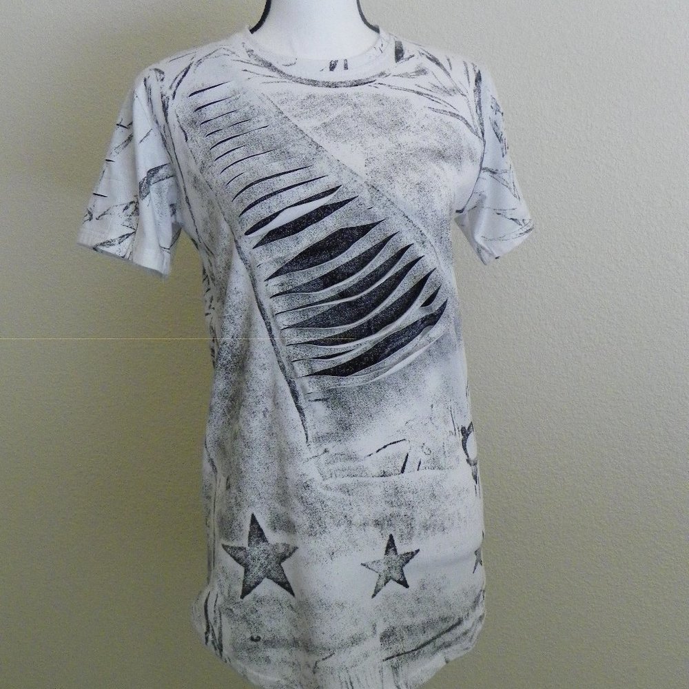 Partisan White Graffiti Shirt Men S